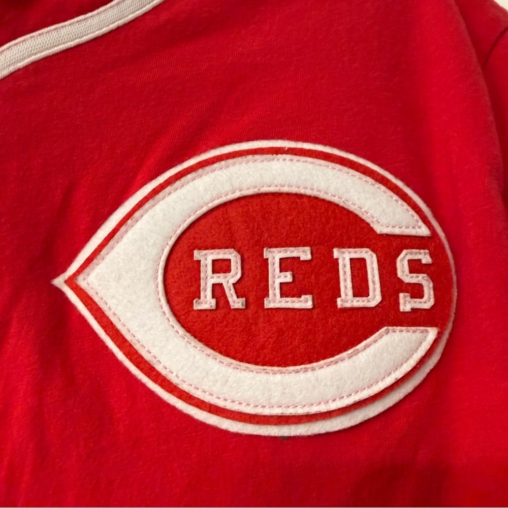 Mitchell & Ness Cincinnati Reds Cooperstown Collection Henley - Picture 3 of 5
